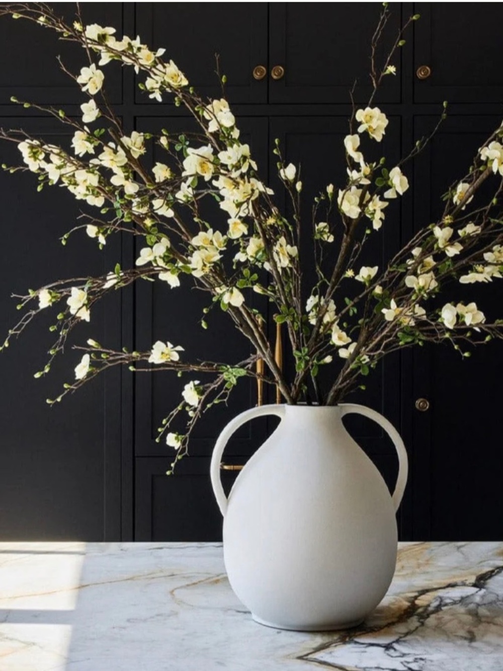 AFLORAL PREMIUM CREAM QUINCE BLOSSOM BRANCHES